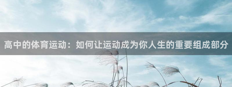 678体育官网下载：高中的体育运动：如何让运动成为你人生的重要组成部分